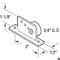 Prime-Line Tub Enclosure Roller and Bracket Assembly, 3/4in, Flat Edge Nylon Tire, Steel Ball Bearings, PR M 6035 - alternate 2